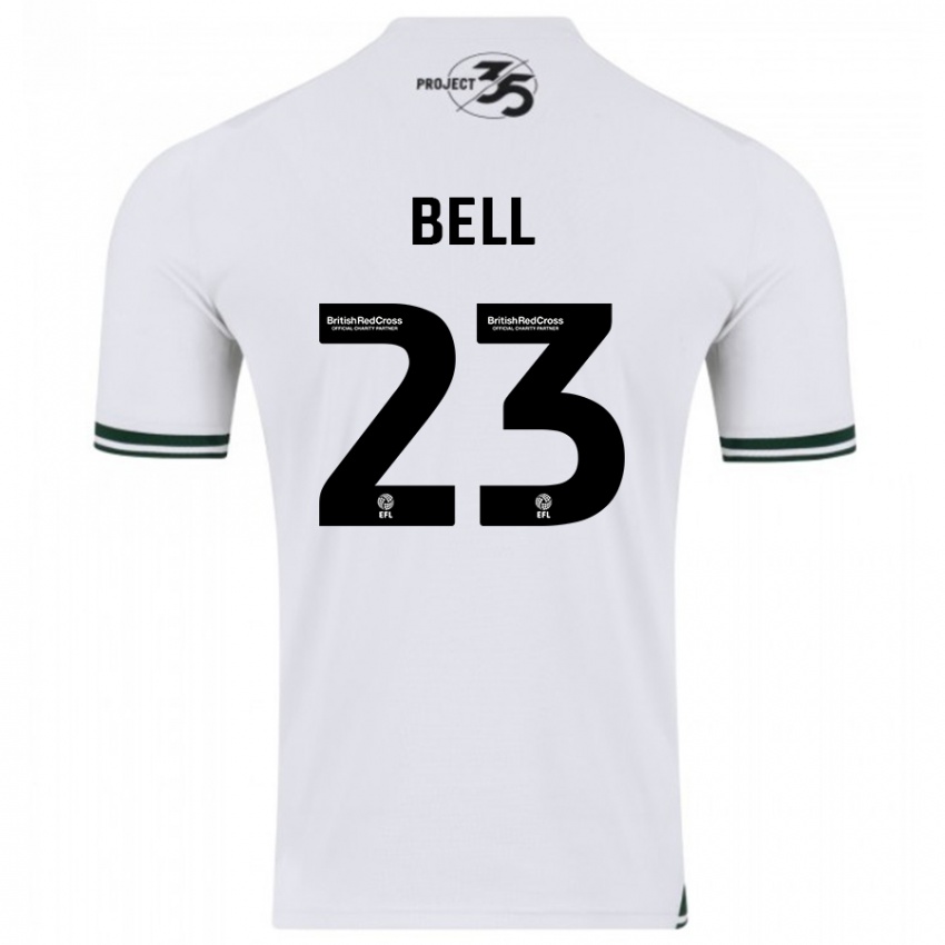 Mujer Camiseta Katelyn Bell #23 Blanco 2ª Equipación 2023/24 La Camisa