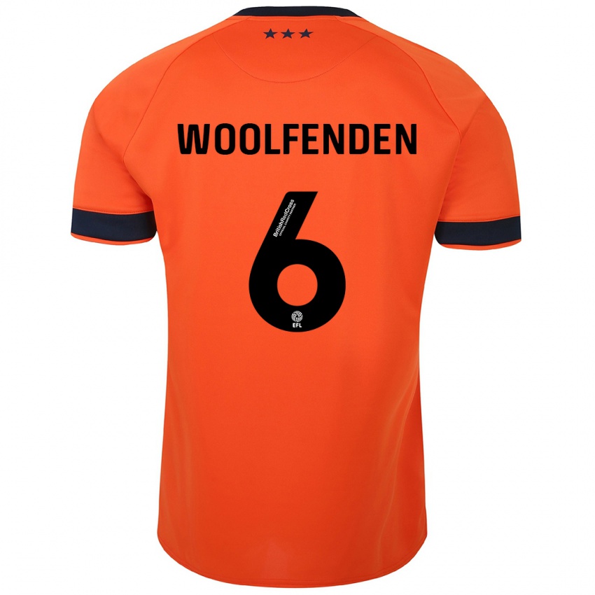 Mujer Camiseta Luke Woolfenden #6 Naranja 2ª Equipación 2023/24 La Camisa