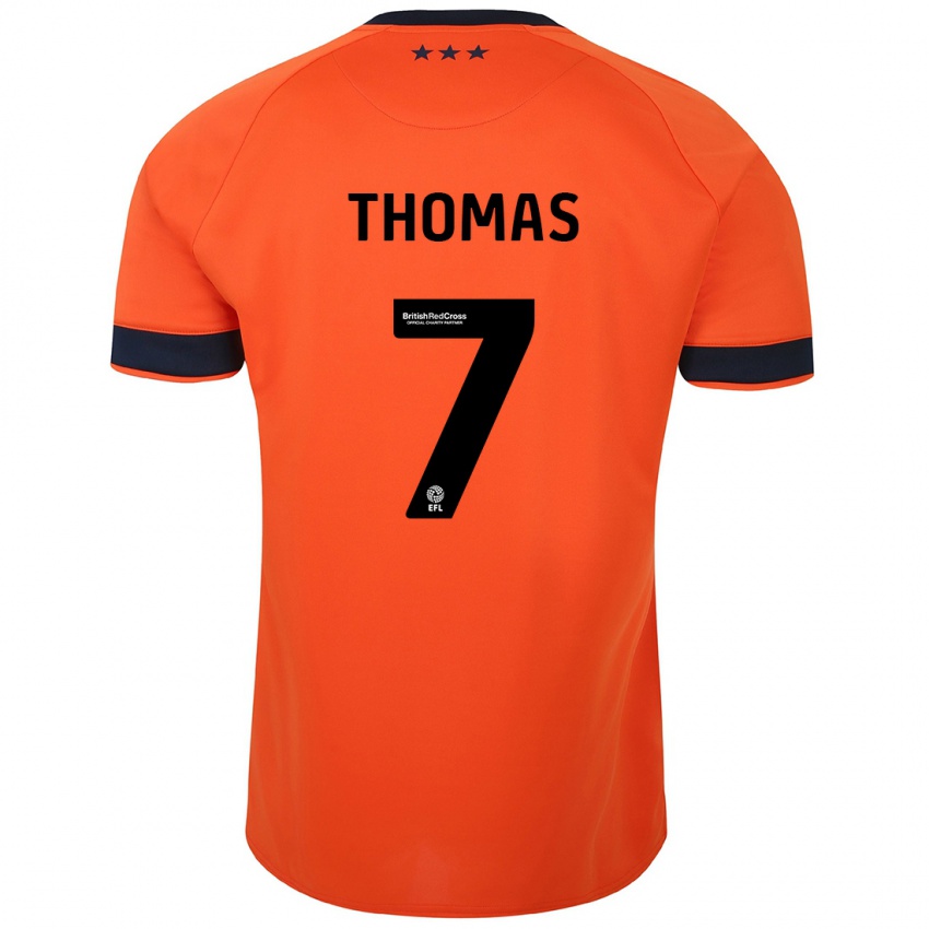 Mujer Camiseta Natasha Thomas #7 Naranja 2ª Equipación 2023/24 La Camisa