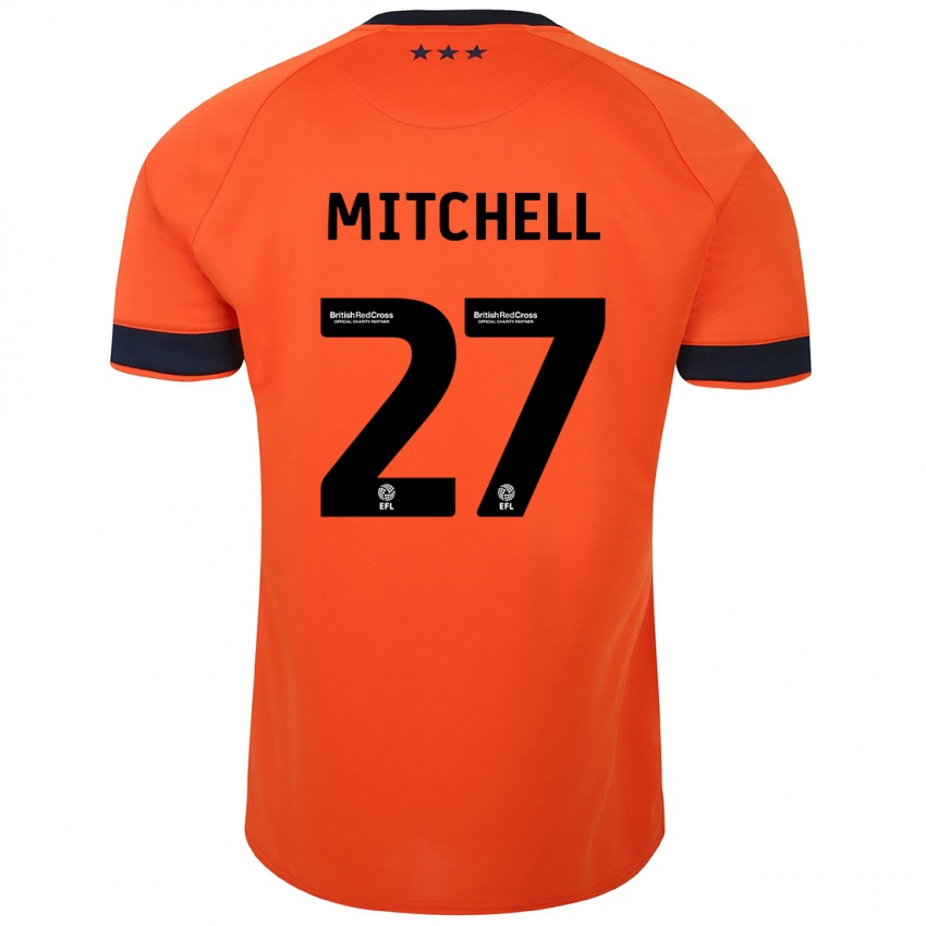 Mujer Camiseta Leah Mitchell #27 Naranja 2ª Equipación 2023/24 La Camisa