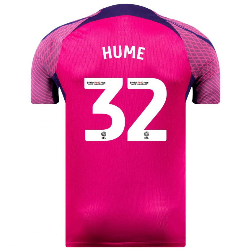 Mujer Camiseta Trai Hume #32 Morado 2ª Equipación 2023/24 La Camisa