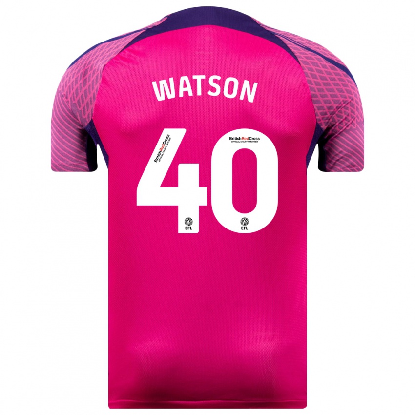 Mujer Camiseta Tom Watson #40 Morado 2ª Equipación 2023/24 La Camisa