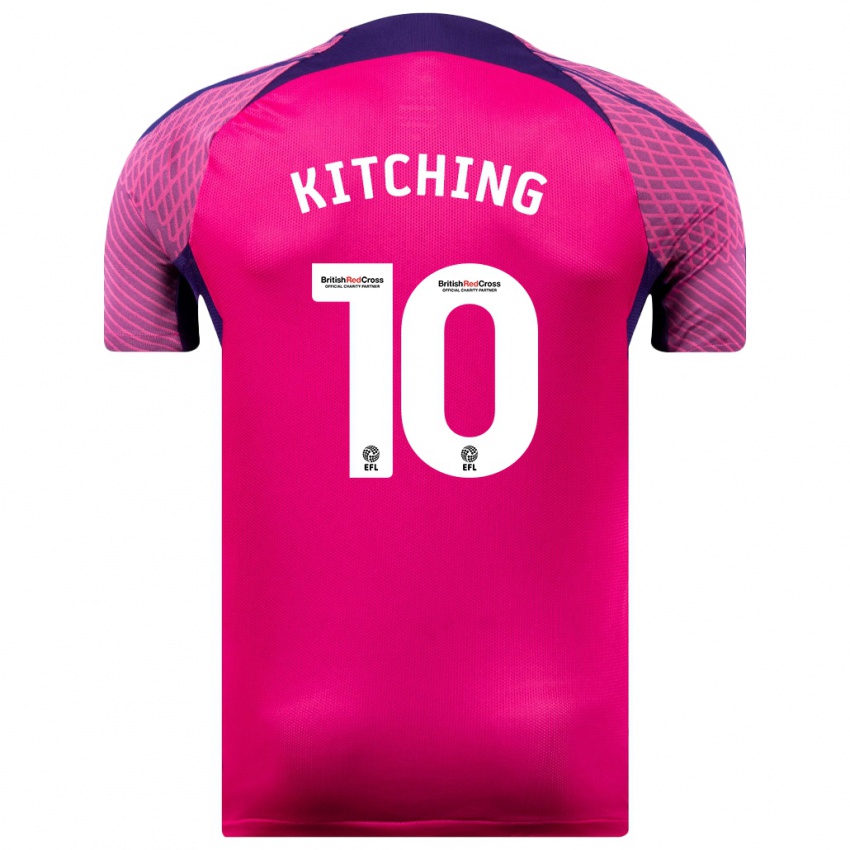 Mujer Camiseta Katie Kitching #10 Morado 2ª Equipación 2023/24 La Camisa