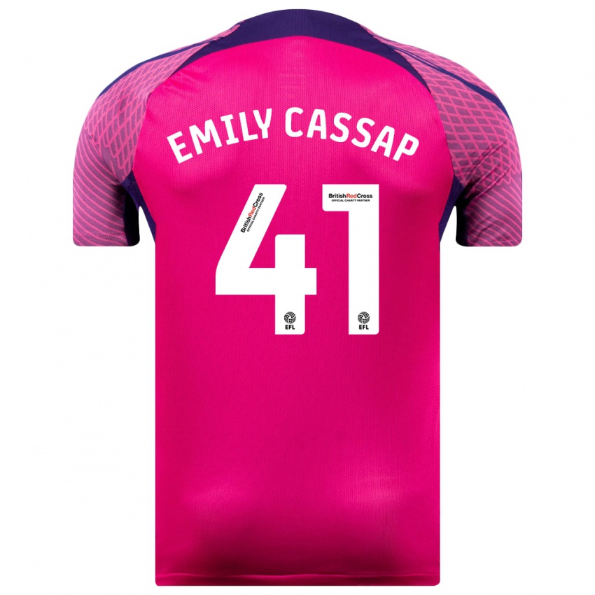 Mujer Camiseta Emily Cassap #41 Morado 2ª Equipación 2023/24 La Camisa