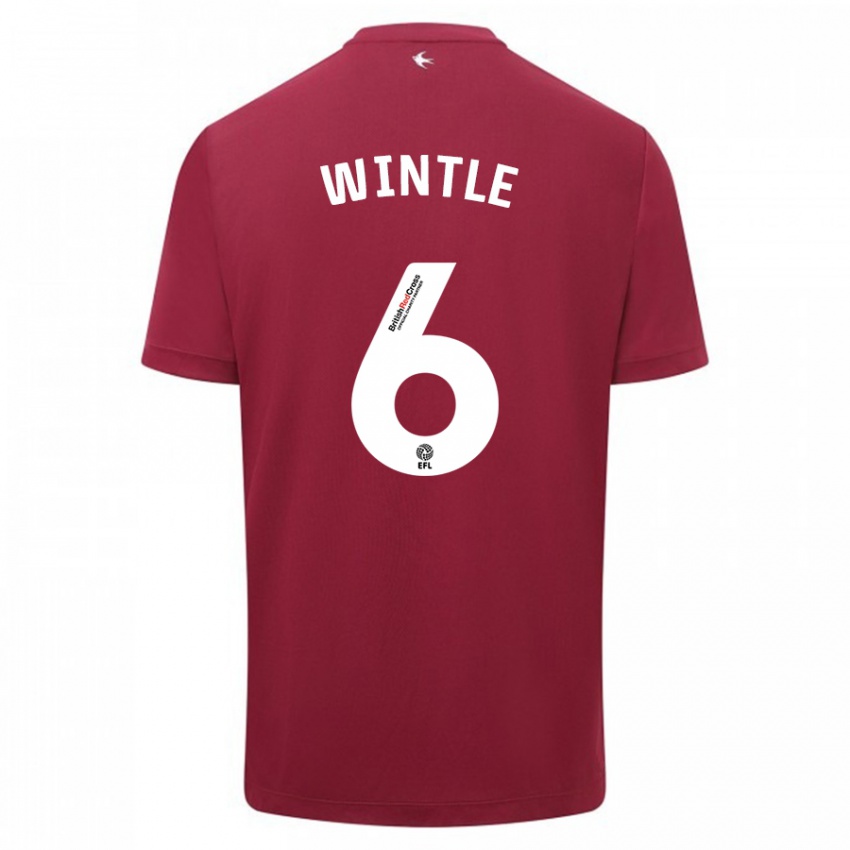 Mujer Camiseta Ryan Wintle #6 Rojo 2ª Equipación 2023/24 La Camisa