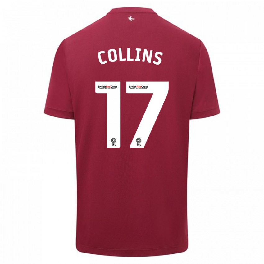 Mujer Camiseta Jamilu Collins #17 Rojo 2ª Equipación 2023/24 La Camisa