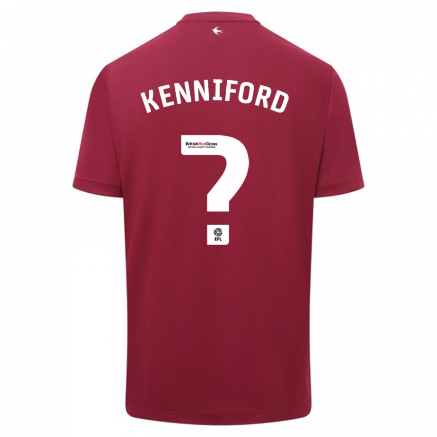 Mujer Camiseta Kyle Kenniford #0 Rojo 2ª Equipación 2023/24 La Camisa