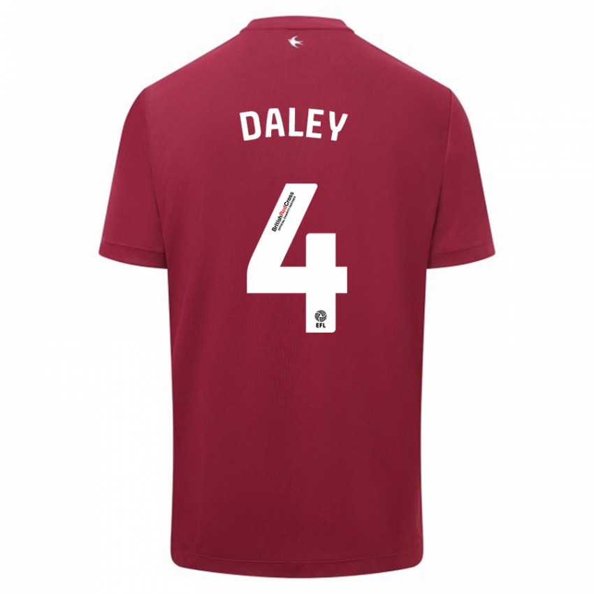 Mujer Camiseta Hannah Daley #4 Rojo 2ª Equipación 2023/24 La Camisa