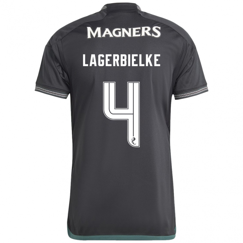 Mujer Camiseta Gustaf Lagerbielke #4 Negro 2ª Equipación 2023/24 La Camisa