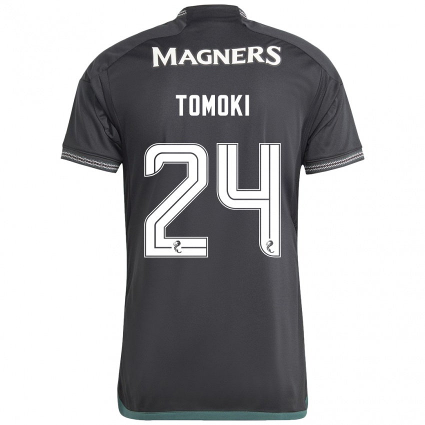 Mujer Camiseta Tomoki Iwata #24 Negro 2ª Equipación 2023/24 La Camisa