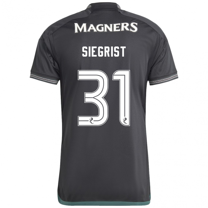 Mujer Camiseta Benjamin Siegrist #31 Negro 2ª Equipación 2023/24 La Camisa