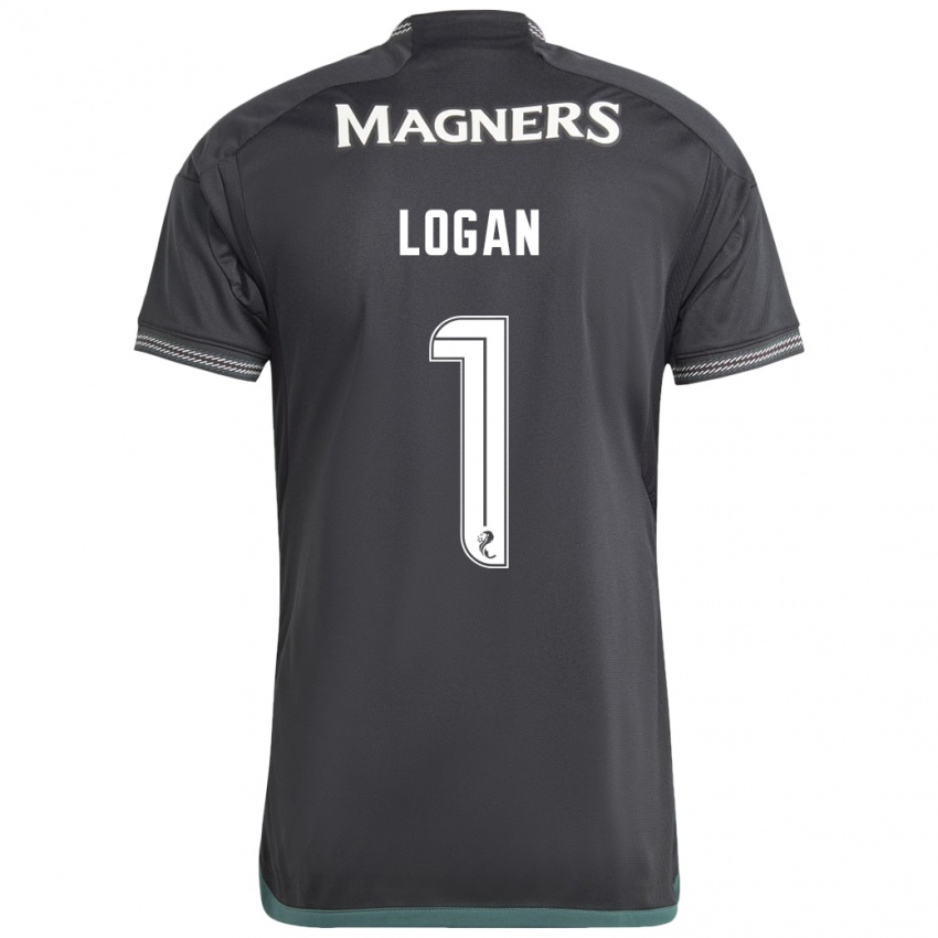 Mujer Camiseta Chloe Logan #1 Negro 2ª Equipación 2023/24 La Camisa