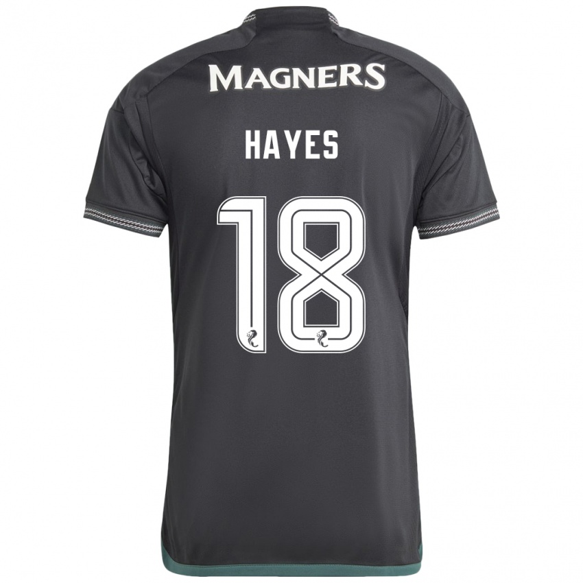 Mujer Camiseta Caitlin Hayes #18 Negro 2ª Equipación 2023/24 La Camisa