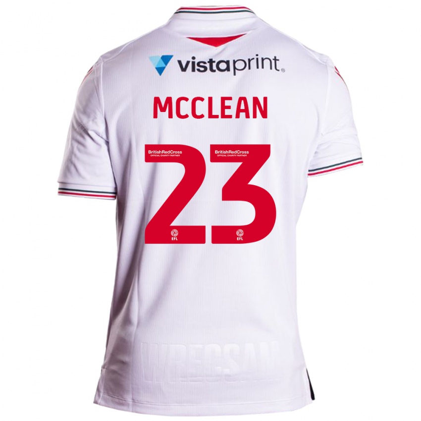 Mujer Camiseta James Mcclean #23 Blanco 2ª Equipación 2023/24 La Camisa