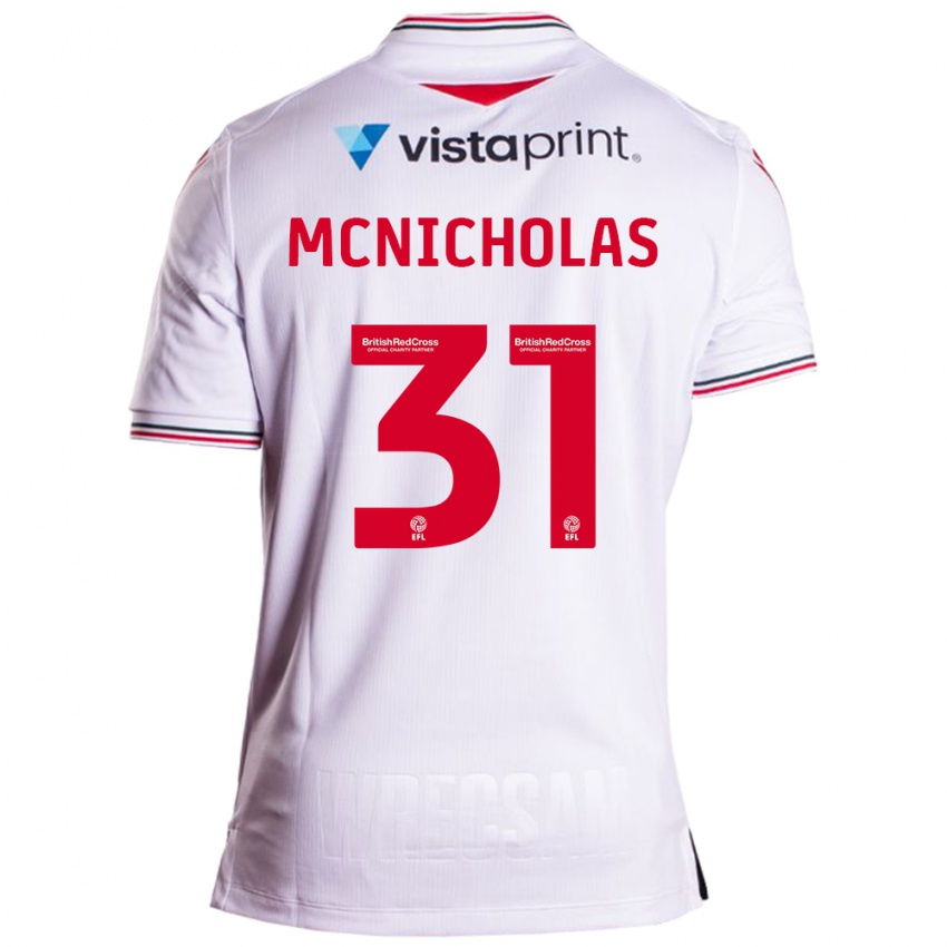 Mujer Camiseta Luke Mcnicholas #31 Blanco 2ª Equipación 2023/24 La Camisa