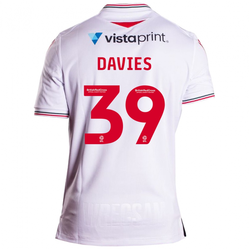 Mujer Camiseta Daniel Davies #39 Blanco 2ª Equipación 2023/24 La Camisa