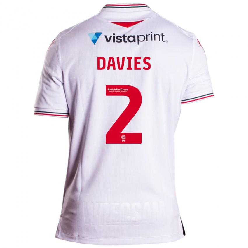 Mujer Camiseta Phoebe Davies #2 Blanco 2ª Equipación 2023/24 La Camisa