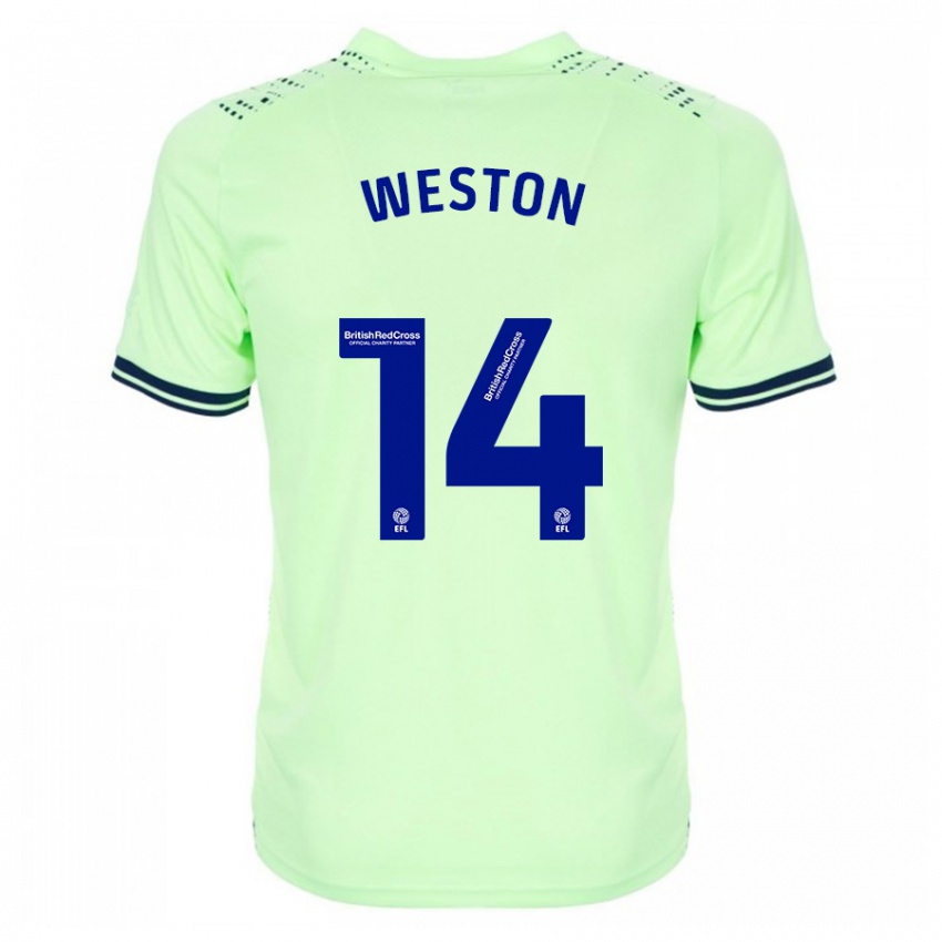Mujer Camiseta Steph Weston #14 Armada 2ª Equipación 2023/24 La Camisa