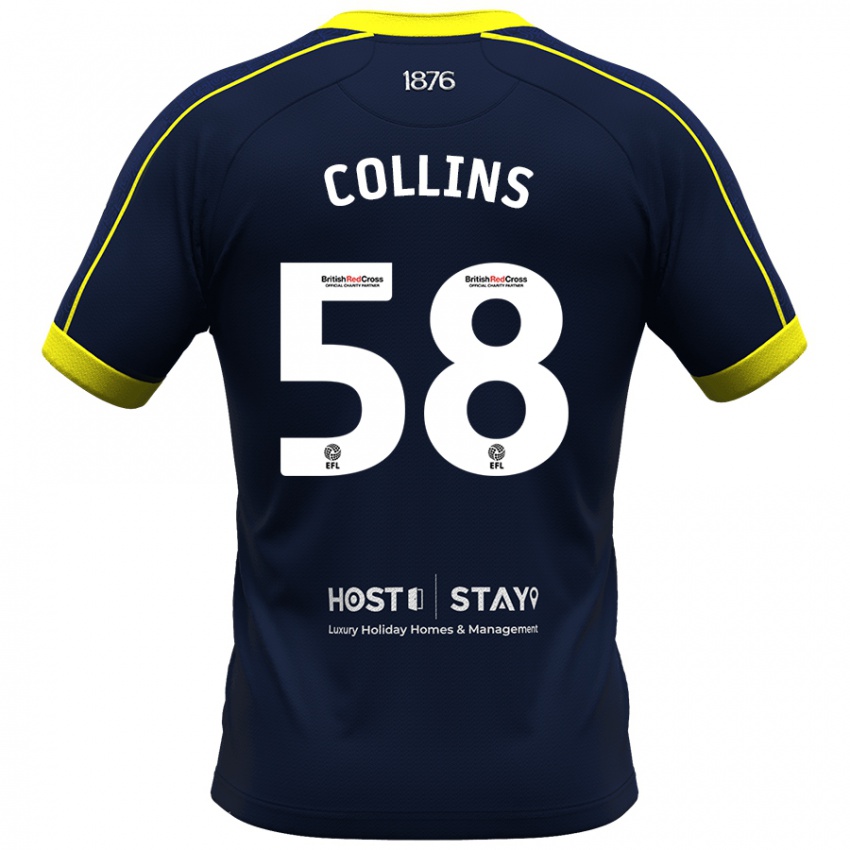 Mujer Camiseta Sam Collins #58 Armada 2ª Equipación 2023/24 La Camisa