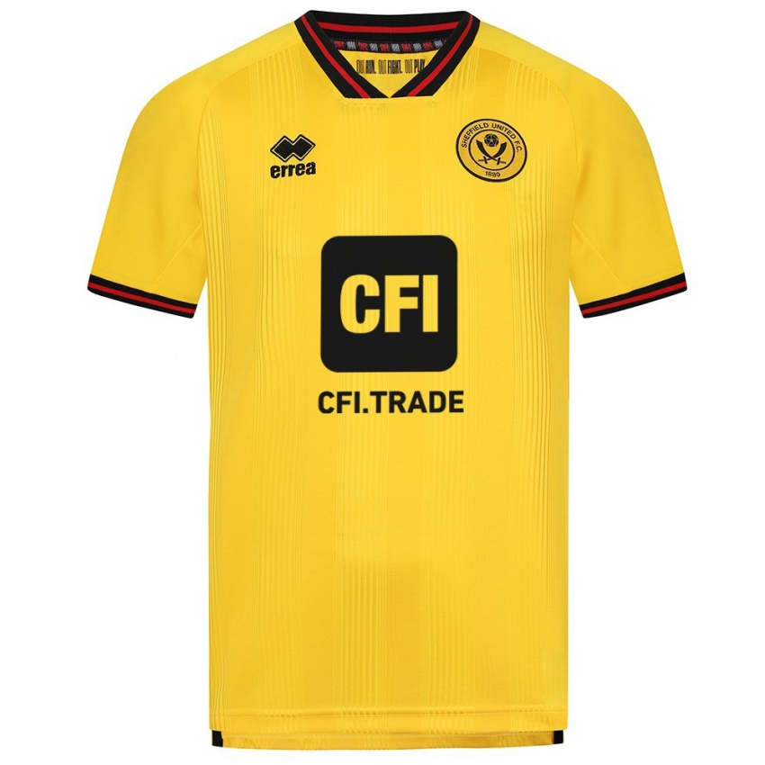 Mujer Camiseta Gus Foy #43 Amarillo 2ª Equipación 2023/24 La Camisa
