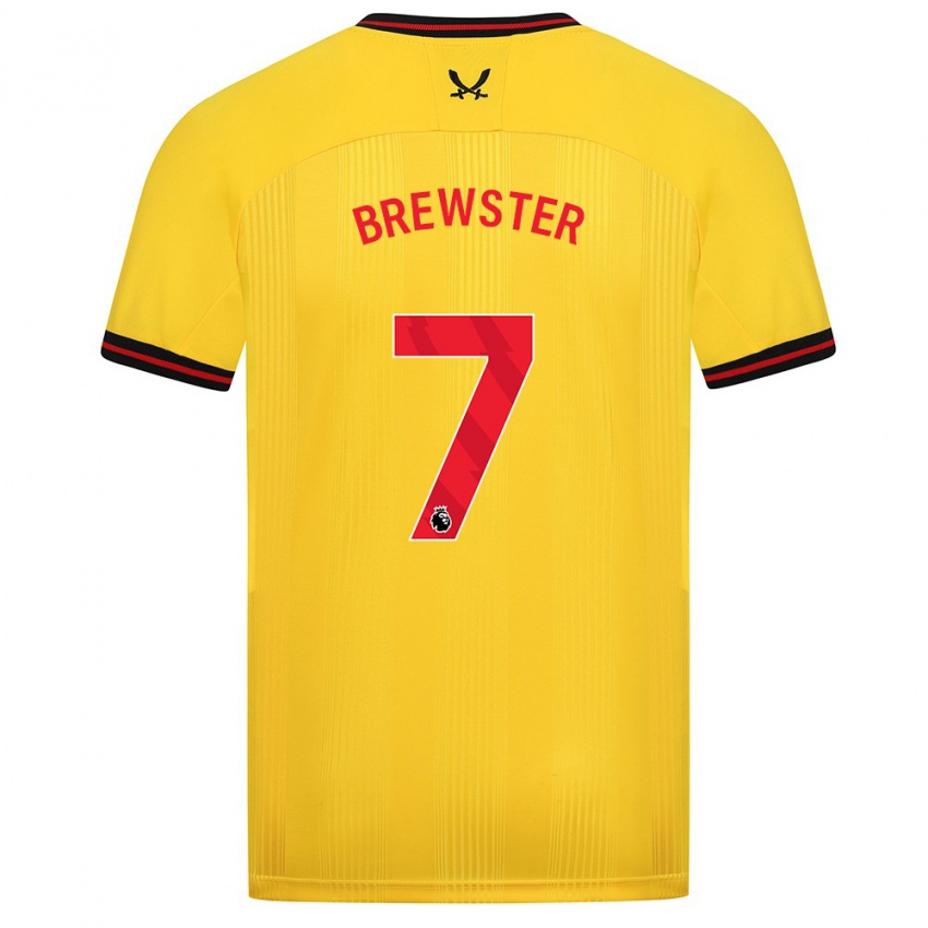 Mujer Camiseta Rhian Brewster #7 Amarillo 2ª Equipación 2023/24 La Camisa