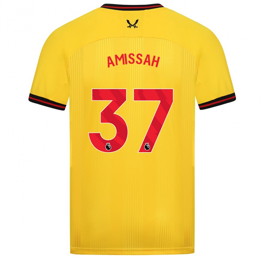 Mujer Camiseta Jordan Amissah #37 Amarillo 2ª Equipación 2023/24 La Camisa