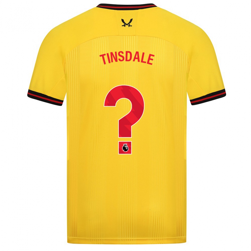 Mujer Camiseta Jay Tinsdale #0 Amarillo 2ª Equipación 2023/24 La Camisa