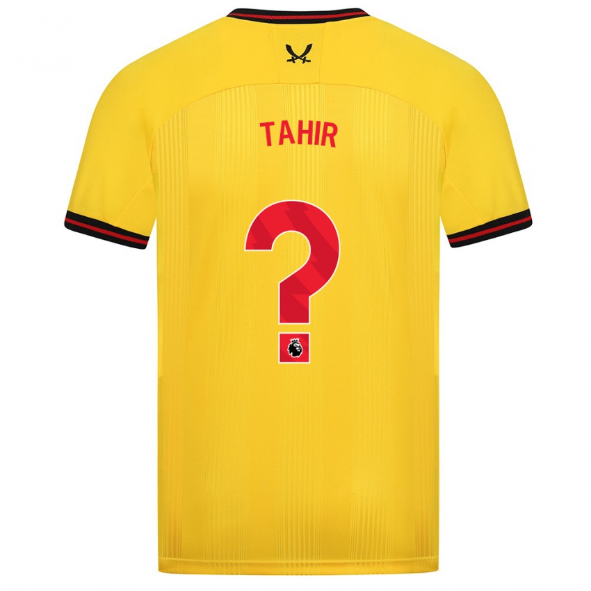 Mujer Camiseta Zain Tahir #0 Amarillo 2ª Equipación 2023/24 La Camisa