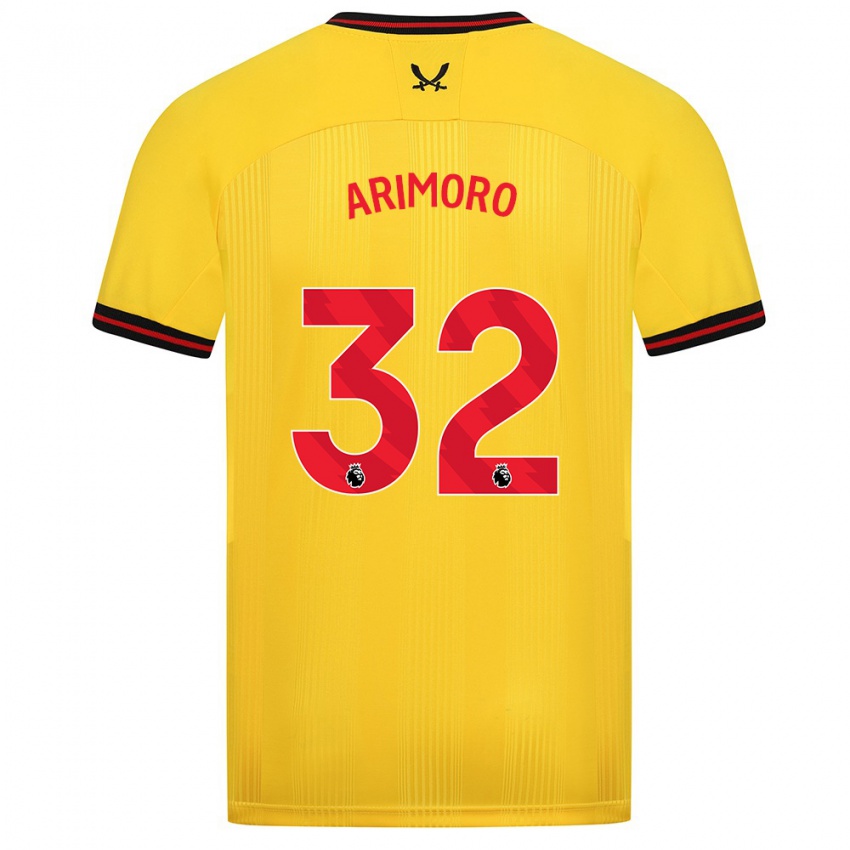 Mujer Camiseta Juliet Khinde Adebowale-Arimoro #32 Amarillo 2ª Equipación 2023/24 La Camisa