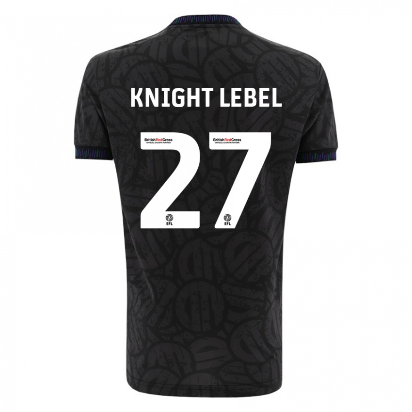 Mujer Camiseta Jamie Knight-Lebel #27 Negro 2ª Equipación 2023/24 La Camisa