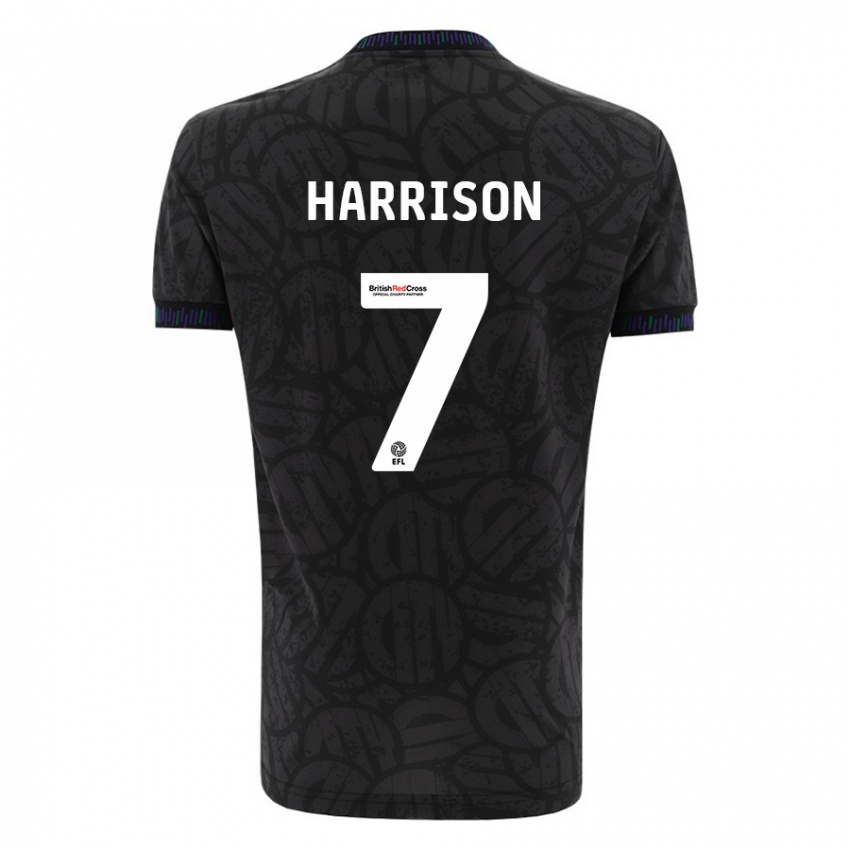 Mujer Camiseta Abi Harrison #7 Negro 2ª Equipación 2023/24 La Camisa