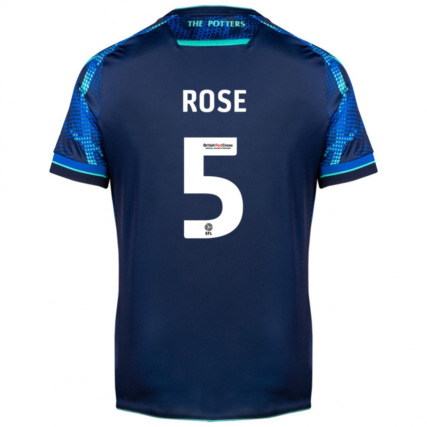 Mujer Camiseta Michael Rose #5 Armada 2ª Equipación 2023/24 La Camisa