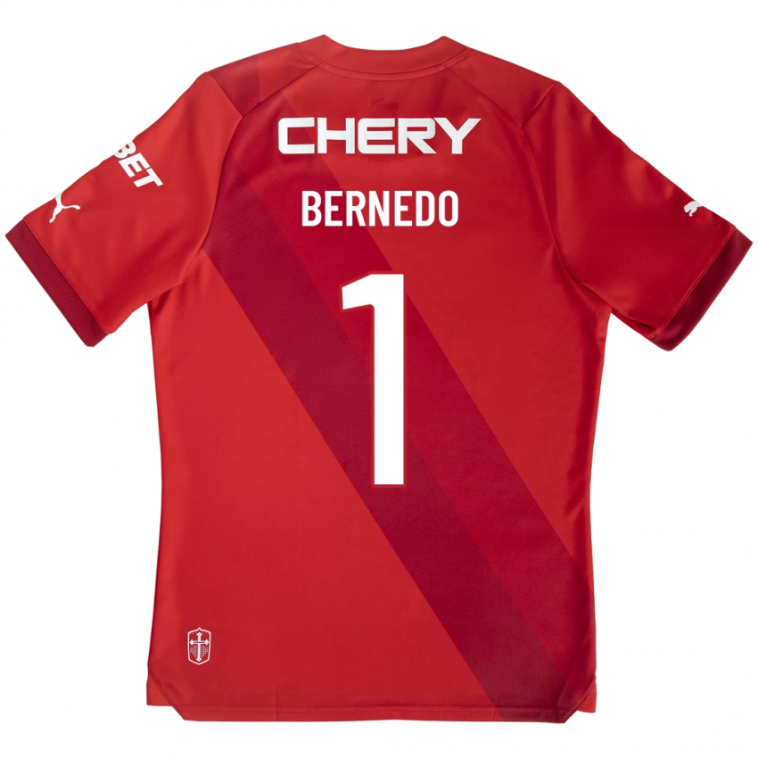 Mujer Camiseta Vicente Bernedo #1 Rojo 2ª Equipación 2023/24 La Camisa