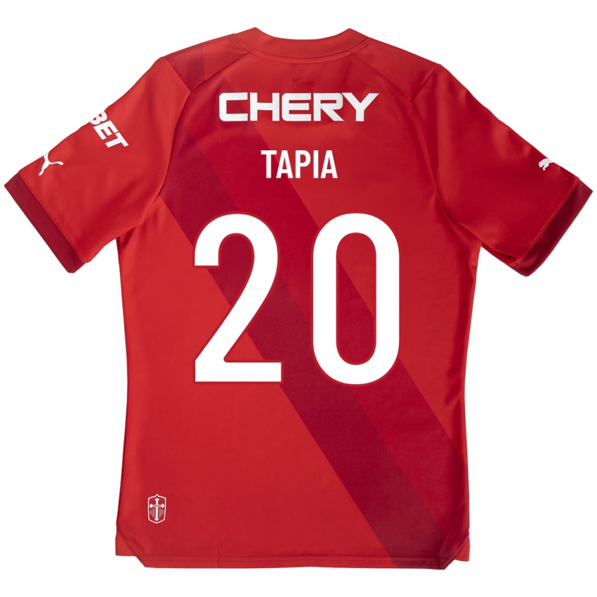 Mujer Camiseta Gonzalo Tapia #20 Rojo 2ª Equipación 2023/24 La Camisa