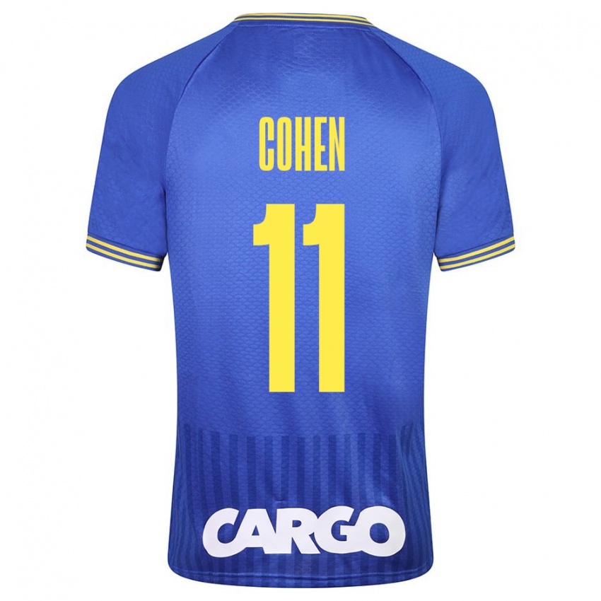 Mujer Camiseta Yonatan Cohen #11 Azul 2ª Equipación 2023/24 La Camisa