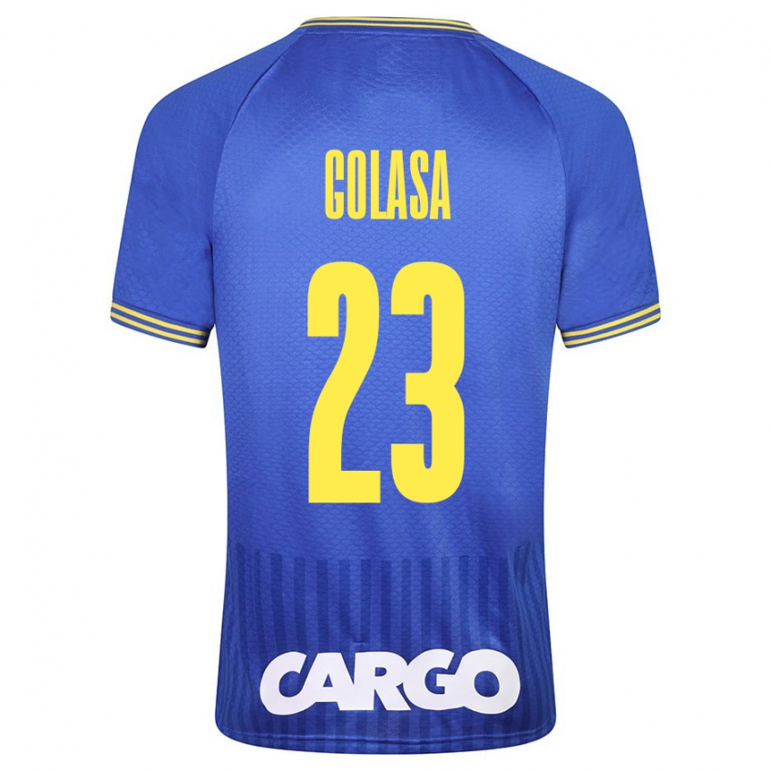 Mujer Camiseta Eyal Golasa #23 Azul 2ª Equipación 2023/24 La Camisa