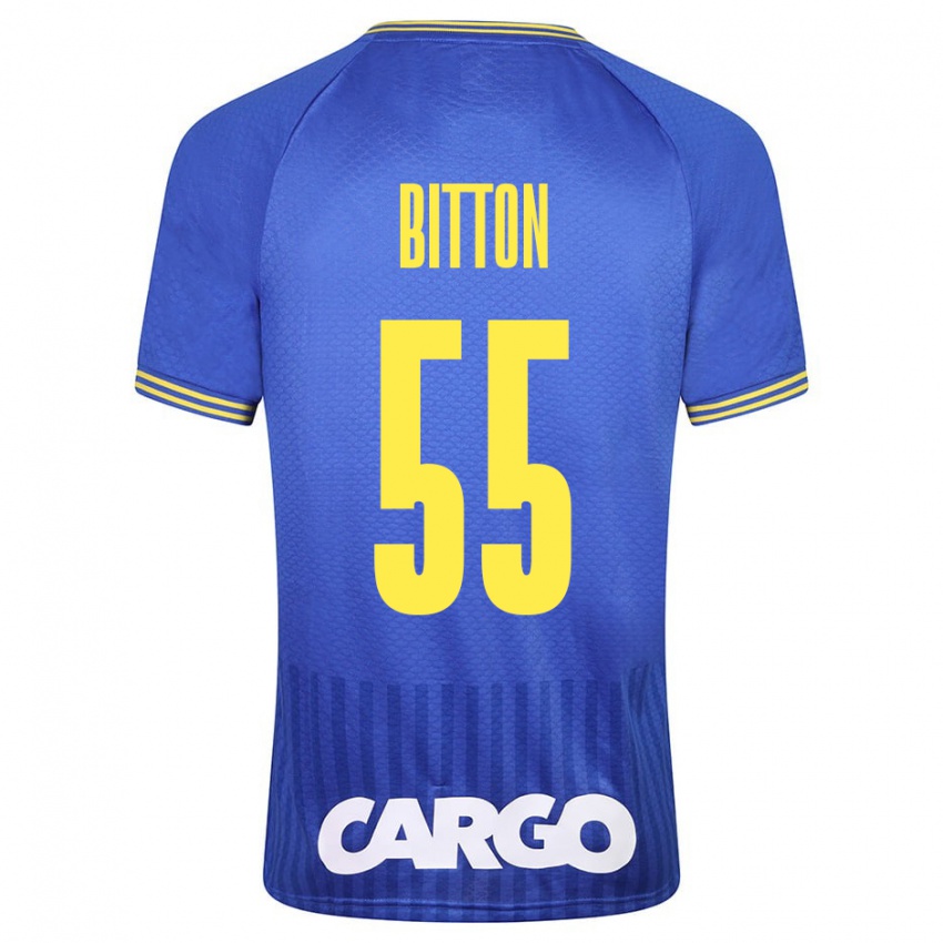 Mujer Camiseta Nir Bitton #55 Azul 2ª Equipación 2023/24 La Camisa