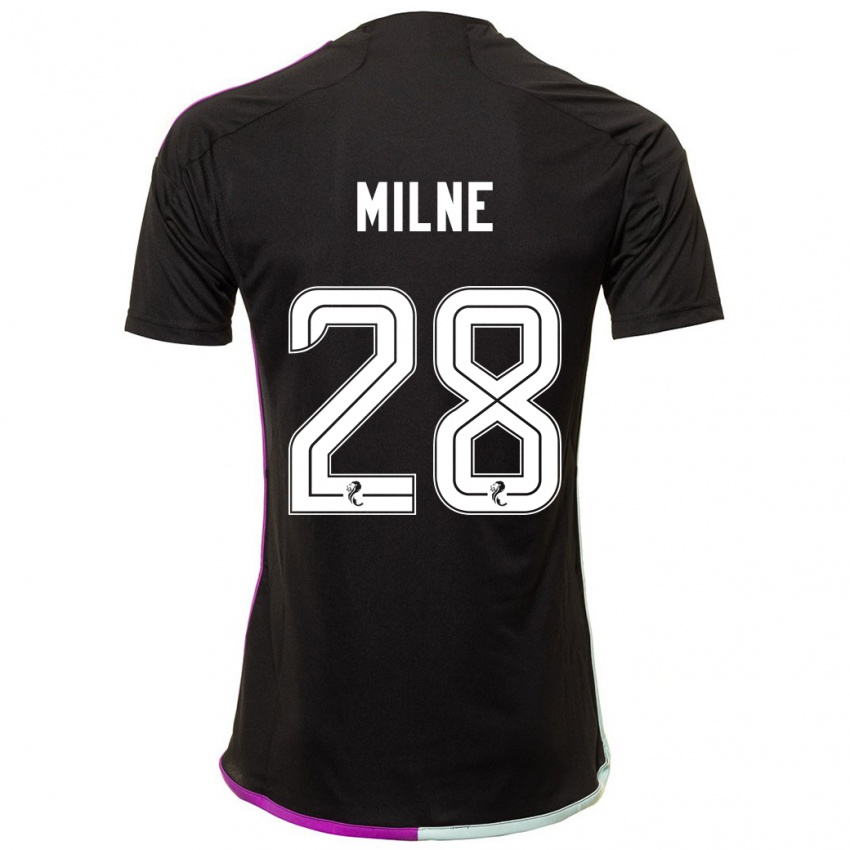 Mujer Camiseta Jack Milne #28 Negro 2ª Equipación 2023/24 La Camisa