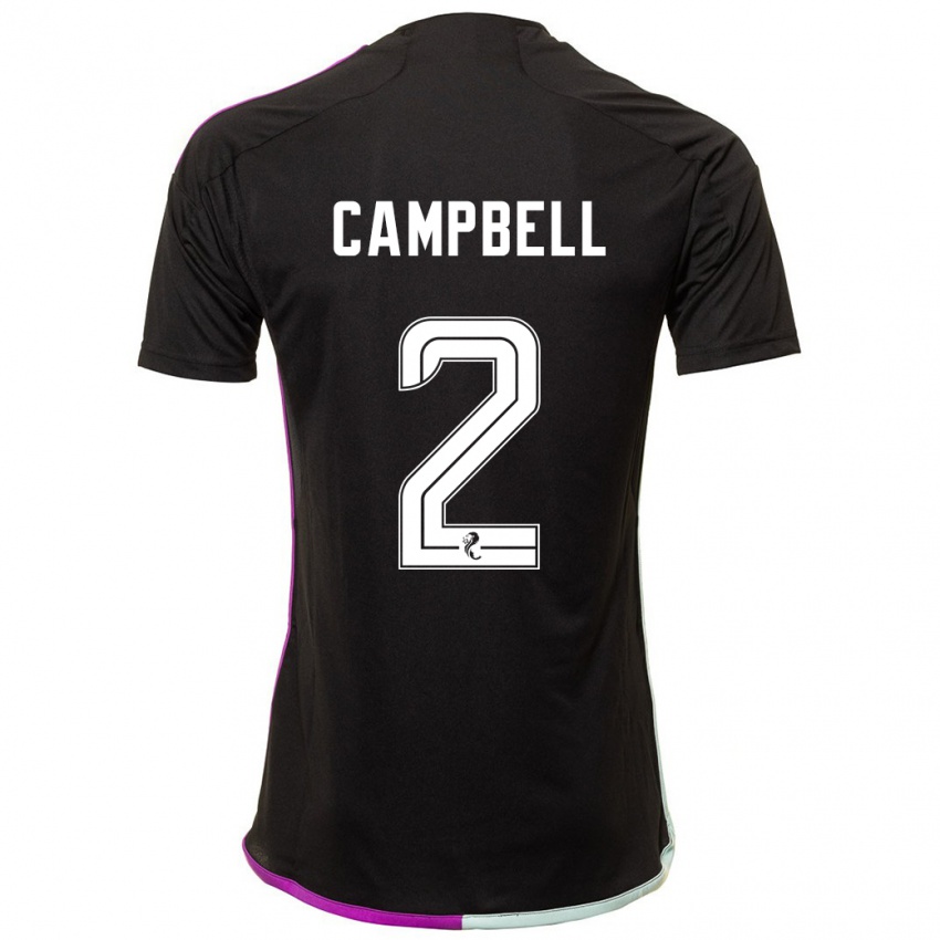 Mujer Camiseta Loren Campbell #2 Negro 2ª Equipación 2023/24 La Camisa