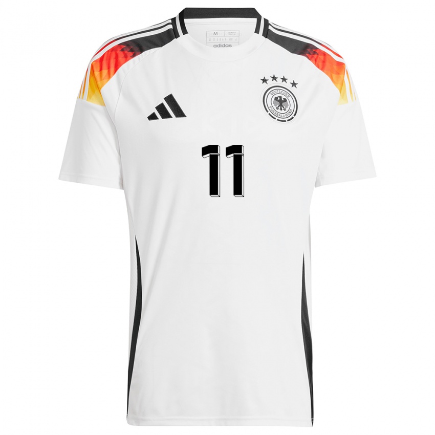 Niño Camiseta Alemania Yusuf Kabadayi #11 Blanco 1ª Equipación 24-26 La Camisa