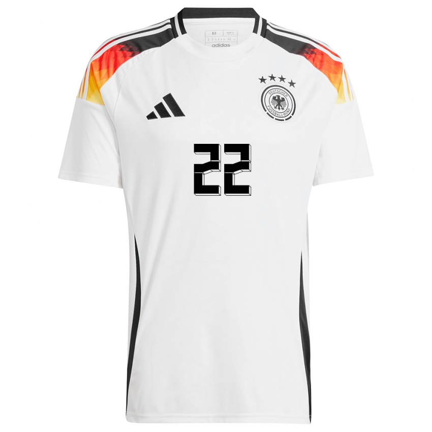 Niño Camiseta Alemania Maria Luisa Grohs #22 Blanco 1ª Equipación 24-26 La Camisa