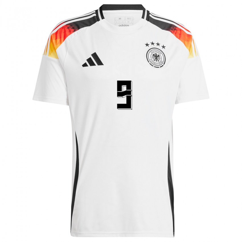 Niño Camiseta Alemania Timo Werner #9 Blanco 1ª Equipación 24-26 La Camisa