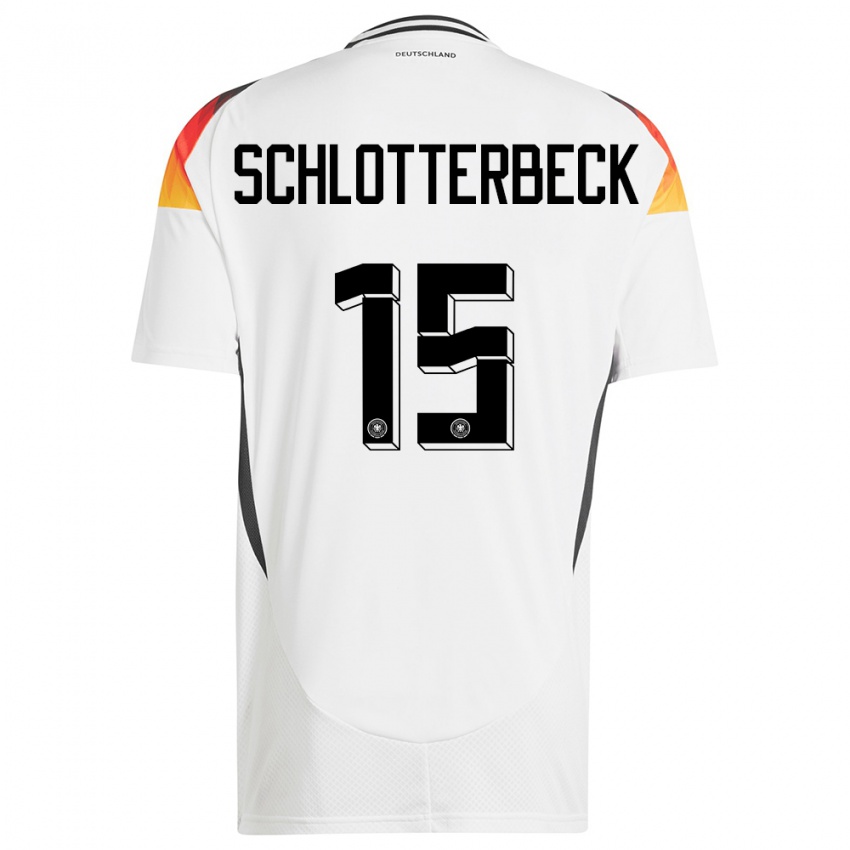 Niño Camiseta Alemania Nico Schlotterbeck #15 Blanco 1ª Equipación 24-26 La Camisa