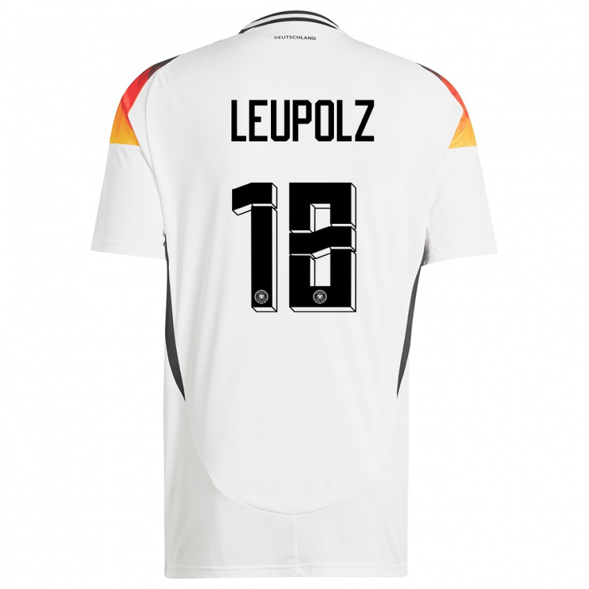 Niño Camiseta Alemania Melanie Leupolz #18 Blanco 1ª Equipación 24-26 La Camisa