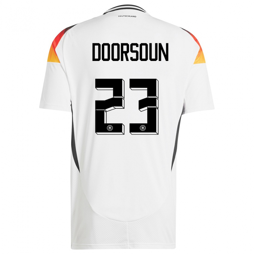 Niño Camiseta Alemania Sara Doorsoun #23 Blanco 1ª Equipación 24-26 La Camisa