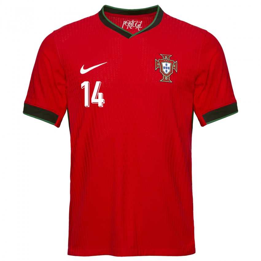 Niño Camiseta Portugal Guilherme Gaspar #14 Rojo 1ª Equipación 24-26 La Camisa