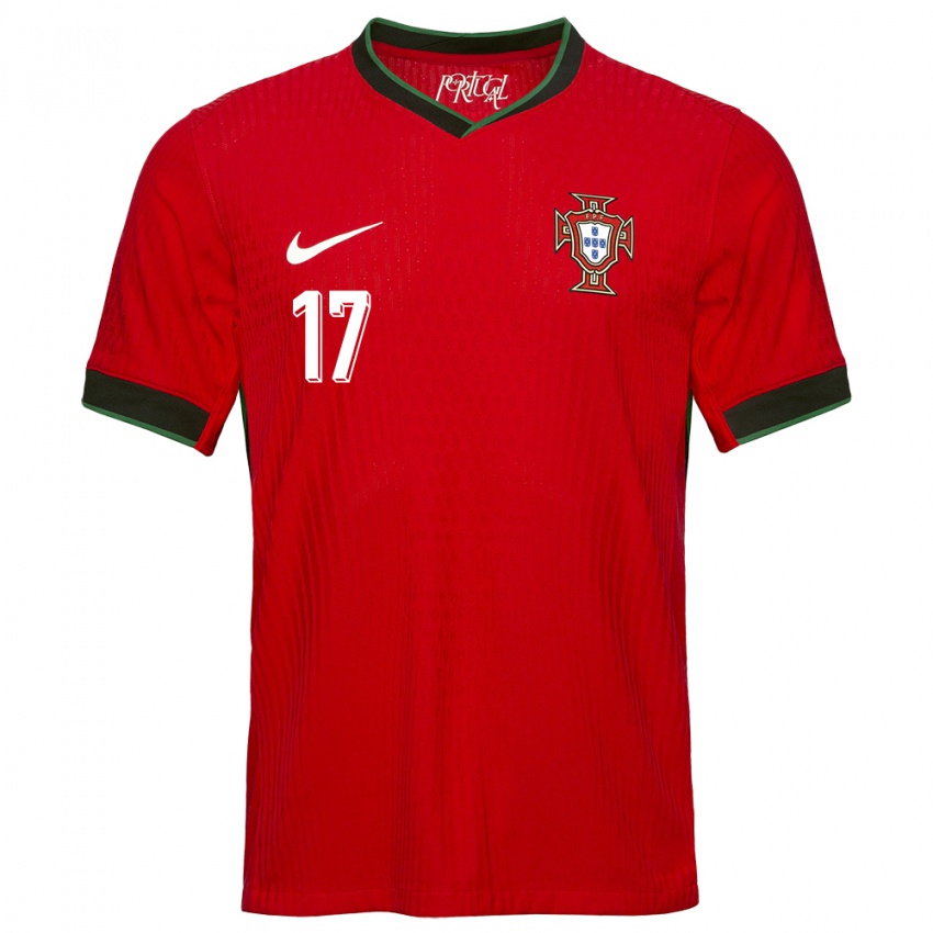 Niño Camiseta Portugal Goncalo Moreira #17 Rojo 1ª Equipación 24-26 La Camisa