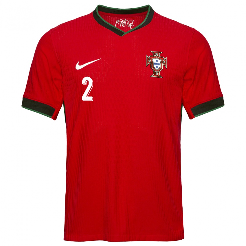 Niño Camiseta Portugal Catarina Amado #2 Rojo 1ª Equipación 24-26 La Camisa