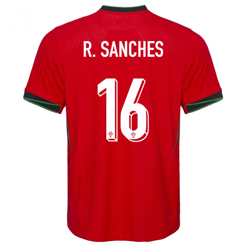 Niño Camiseta Portugal Renato Sanches #16 Rojo 1ª Equipación 24-26 La Camisa