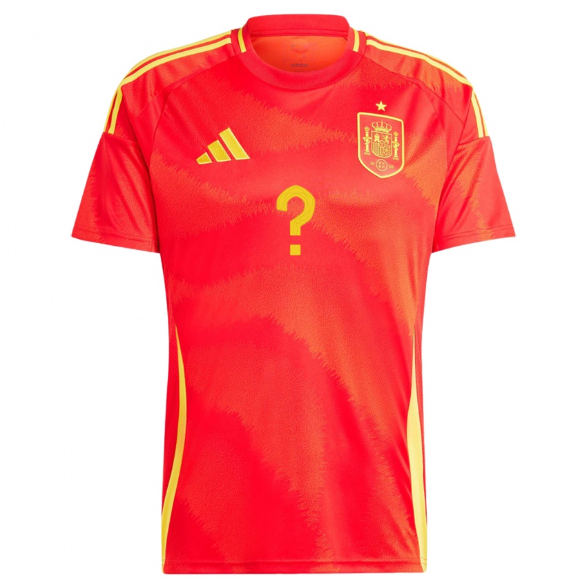 Niño Camiseta España Su Nombre #0 Rojo 1ª Equipación 24-26 La Camisa